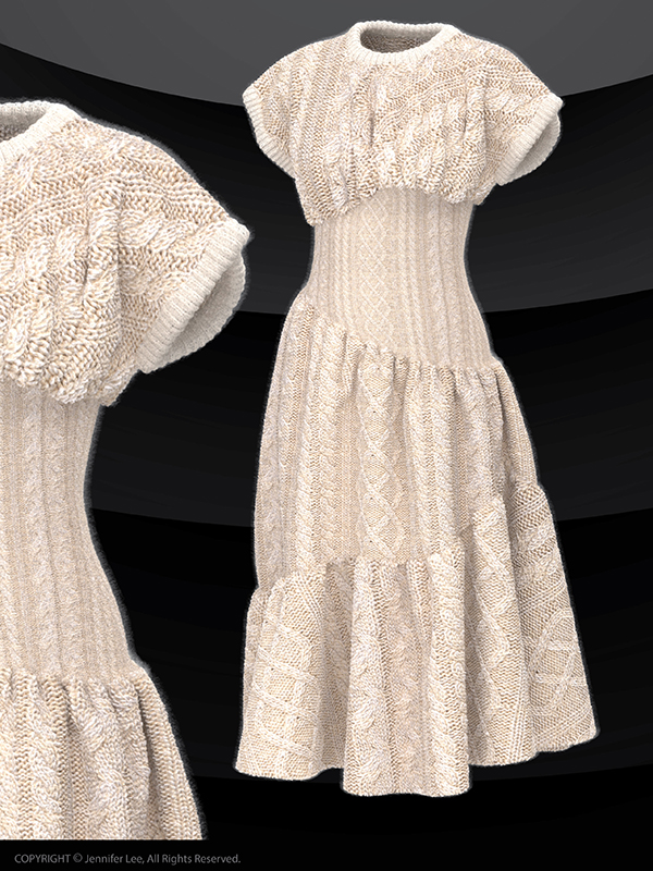 3d rendering of a sweater dress