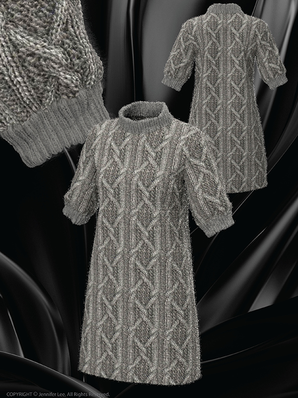 3d rendering of a gray sweater