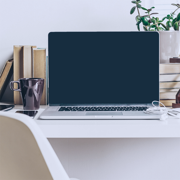 laptop on desk