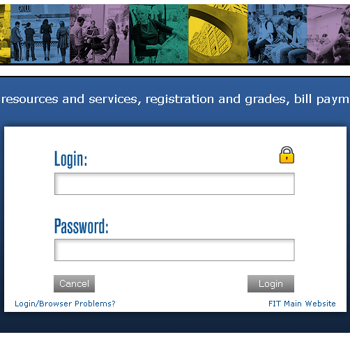 Advisement Center Appointment System MyFIT Login Screen