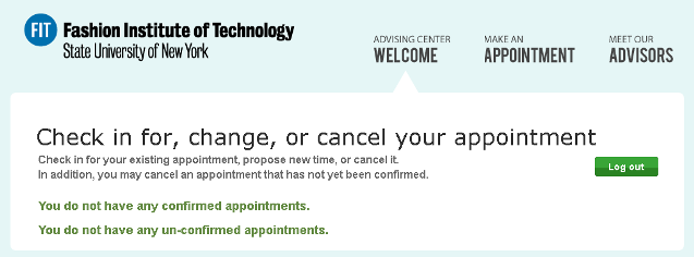 Advisement Center Post Cancel Screen