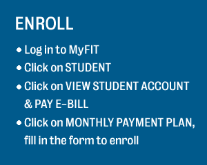 Enroll by logging in to MyFIT and clicking on the student tab