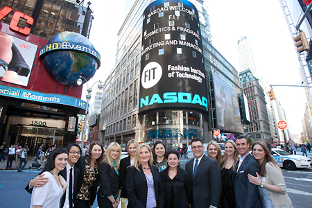 Cosmetics and Fragrance Marketing and Management Students at NASDAQ