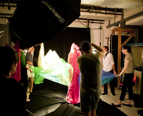 Photo shoot in Photo department studio