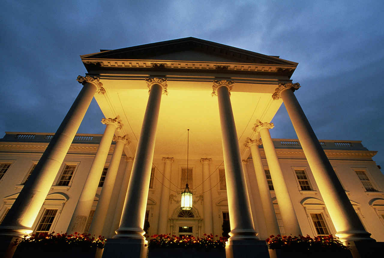 White House at night