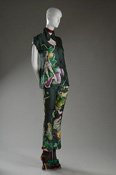 Prada green silk twill print, 2008