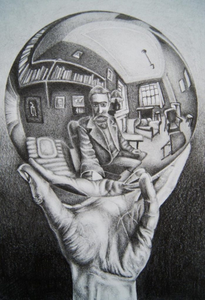 M.C. Escher Hand with Reflecting Sphere