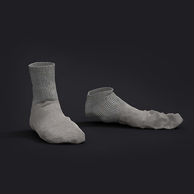 Professor Sperber created an NFT of this digital design of dirty socks as a way to test the technology—and make a wry commentary about art.