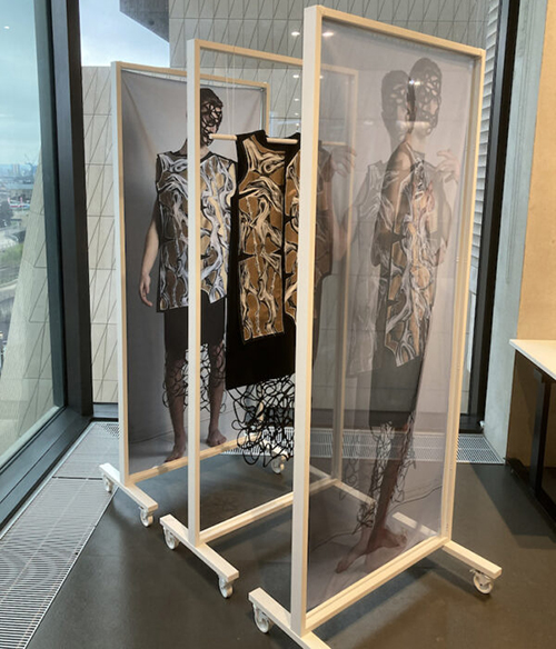 Pieces from Zoran Dubric's wearable art installation.