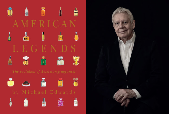 Cover art for Michael Edwards recent book, "American Legends," and a portrait of the author