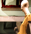 Miss Jackson's Department Store, Spring 2009 - The mannequin takes a stroll on the ceiling in this upside-down themed window.<br /> Miss Jackson's Department Store, Spring 2009 - The mannequin takes a stroll on the ceiling in this upside-down themed window.<br />