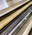- In the cotton gin, the fiber is separated from the seed. - In the cotton gin, the fiber is separated from the seed.