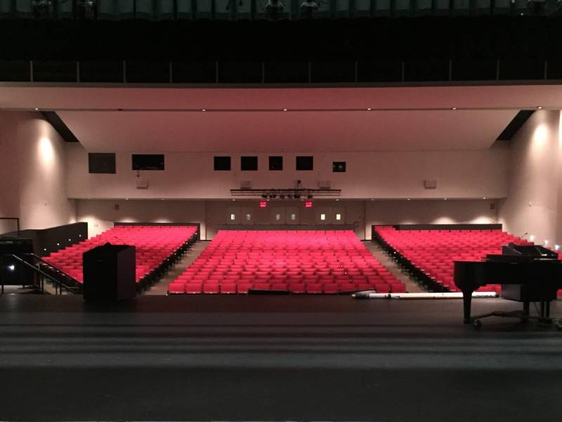 näkymä Haftista näyttämön vasemmalta puolelta. backstage