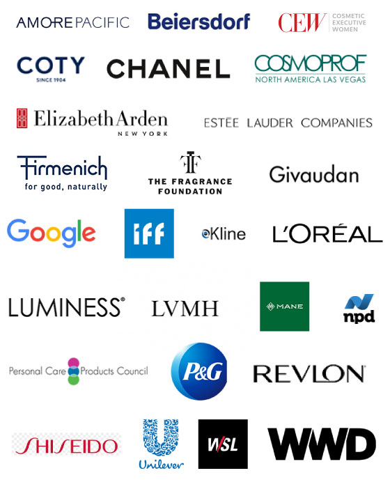 Cosmetic company brand logos