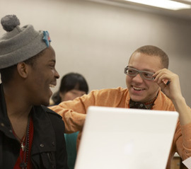 student with his mac