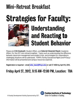Strategies for Faculty poster