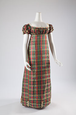 Dress, tartan silk