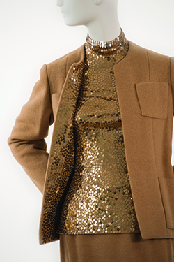 Camel Casmere Theatre Suit with Sequins