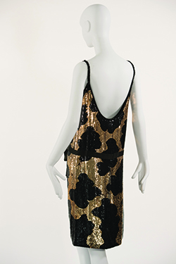 Giraffe Pattern Sequin Sheath Dress