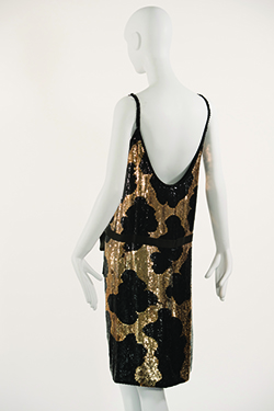 Giraffe Pattern Sequin Sheath Dress
