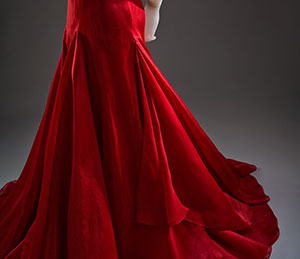 red dress detail
