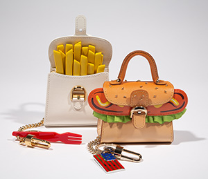 hot dog and fries purse charms