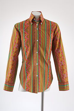 John Stephen, mans shirt, printed cotton, circa 1965, England, gift of Valerie Steele.
