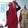 Gustavo Lins, a Designer of Haute Couture, demonstrates the art of draping. 