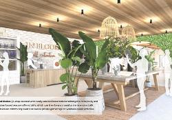 The Intention Botanical Market | A shop and event space curated with botanicals benefiting the mind, body, and spirit. -
https://www.byjenniferlynn.co/
Experiential Retail Center, 3D rendering using SketchUp, Vray and Photoshop 
