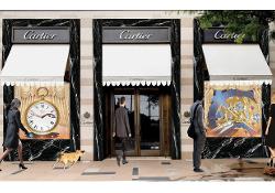 Opulence Through Cartier 
Cartier Store Front Window Display
Photoshop/ Illustrator 
