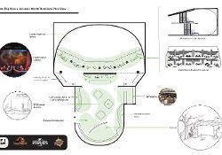 Belvedere Pods Outdoor Retail Display
Film Pop Now x Jurassic World: Plan View
The floor plan of the main room and movie room includes elevations as well as concept images. - https://www.karatmade.website/