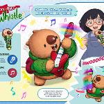 Rock N’ Roll Whistle, licensed storybook feature plush concept