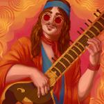 Hippie with a Sitar