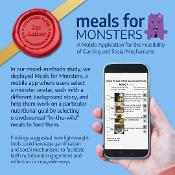 First Author of Published Paper, Meals for Monsters