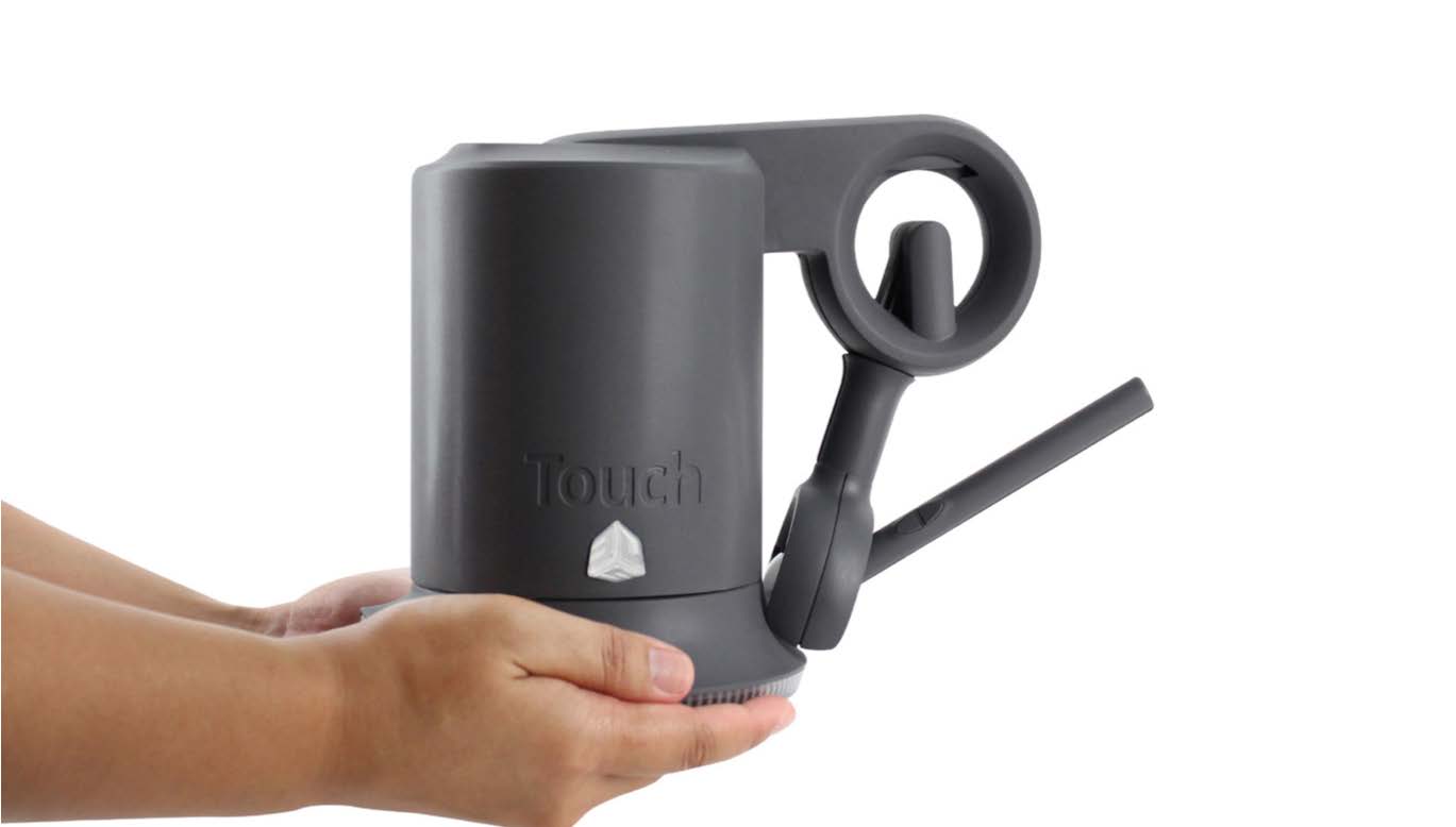 Image showing how to correctly hold the 3D Haptic device