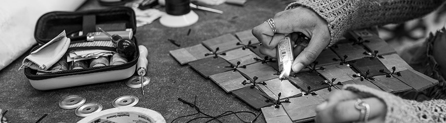 photo of student working on garment
