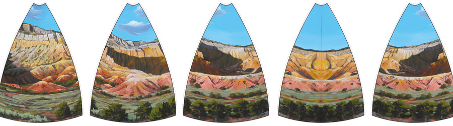 pattern for skirt with painted panels