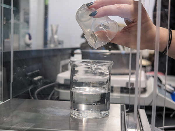 student in fragrance lab