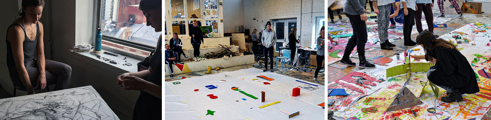 students in creative practices