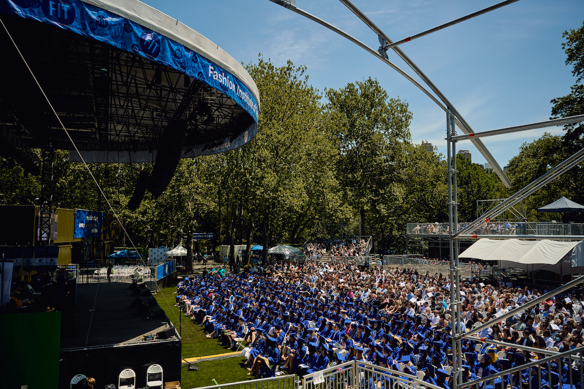 overhead view of Commencement at Central Park
