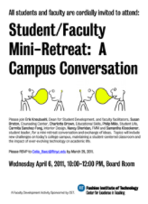 A Campus Conversation: student/faculty mini-retreat 