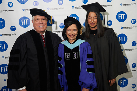 Dennis Basso and Speaker Rebecca Minkoff with Dr. Joyce F. Brown