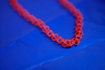 red 3D printed necklace