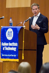 Calvin Klein speaks at FIT