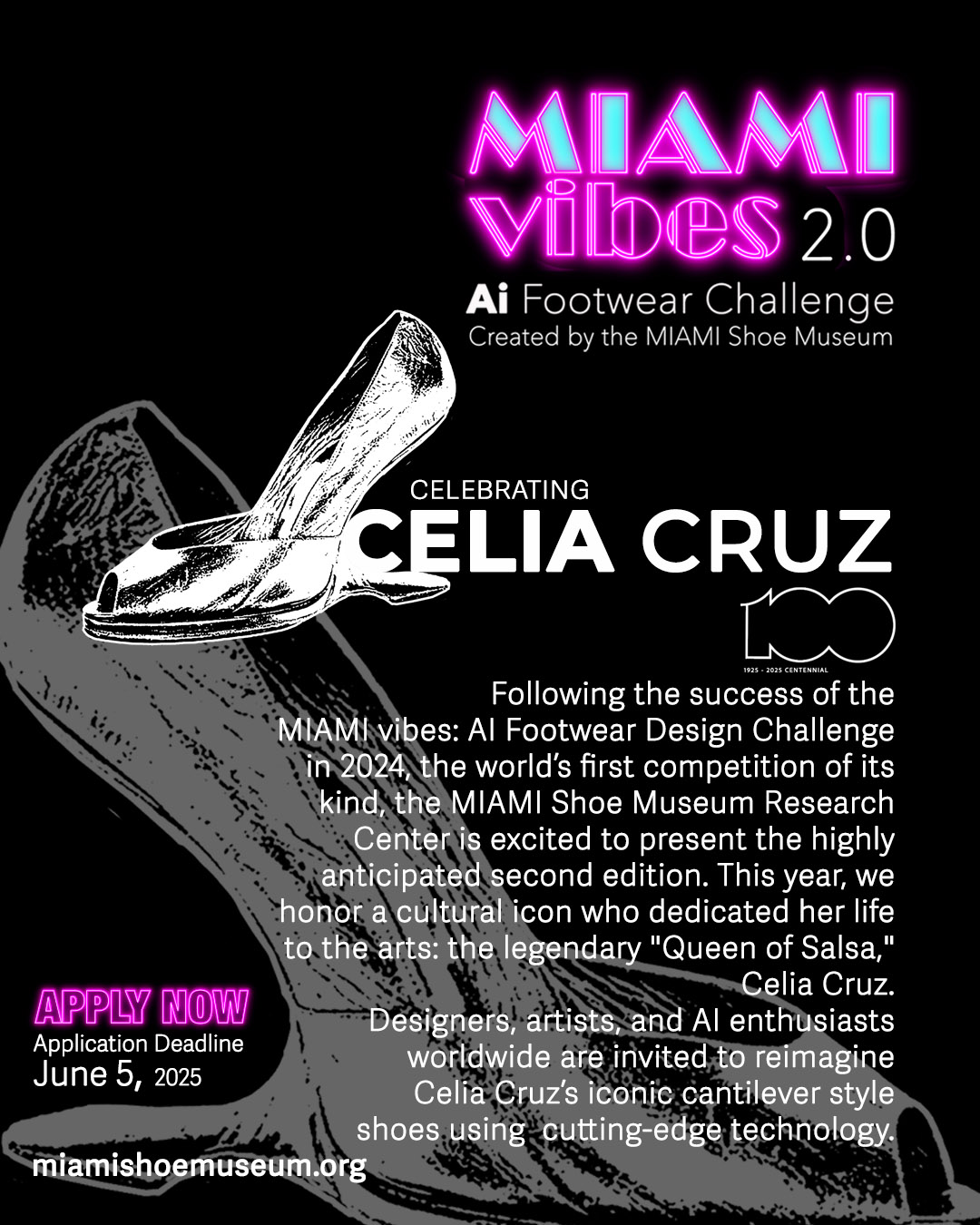 MIAMI Vibes 2.0: AI Footwear Design Challenge Poster