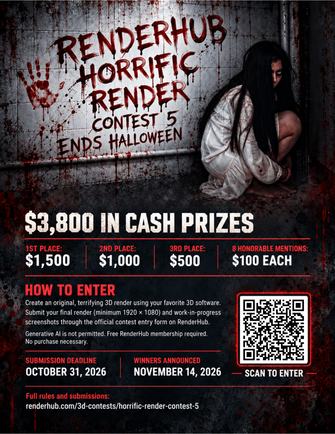 RenderHub Horrific Render Contest 5 Poster