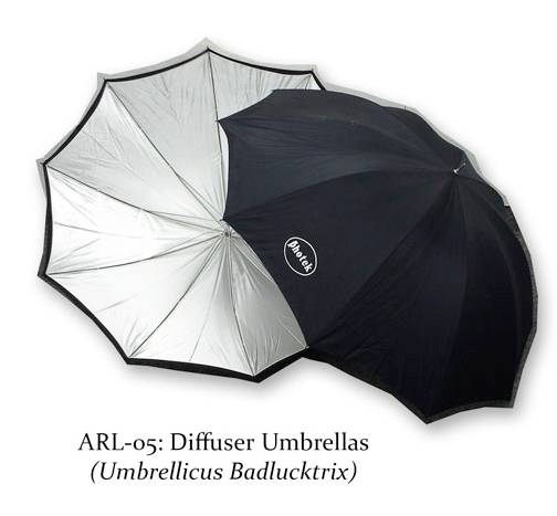 Diffusor umbrellas for photography.