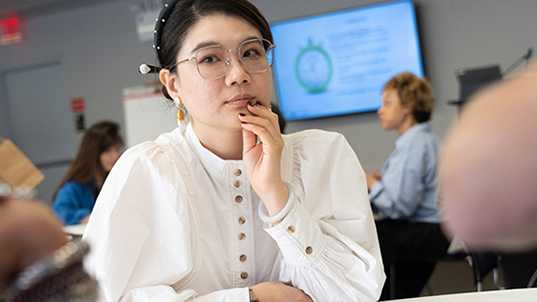 student in class