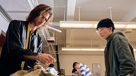 FIT undergraduate students working in classroom