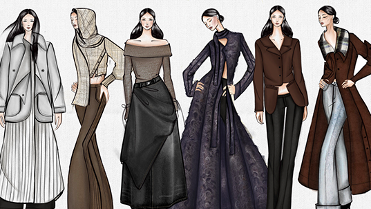 Athmiha Saravanen presented a lineup of dramatic silhouettes for the CFDA x Veronica Beard scholarship.
